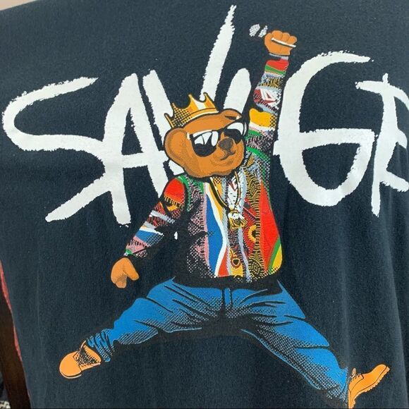3Forty Inc savage jump bear 90’s style T-shirt - Picture 4 of 6